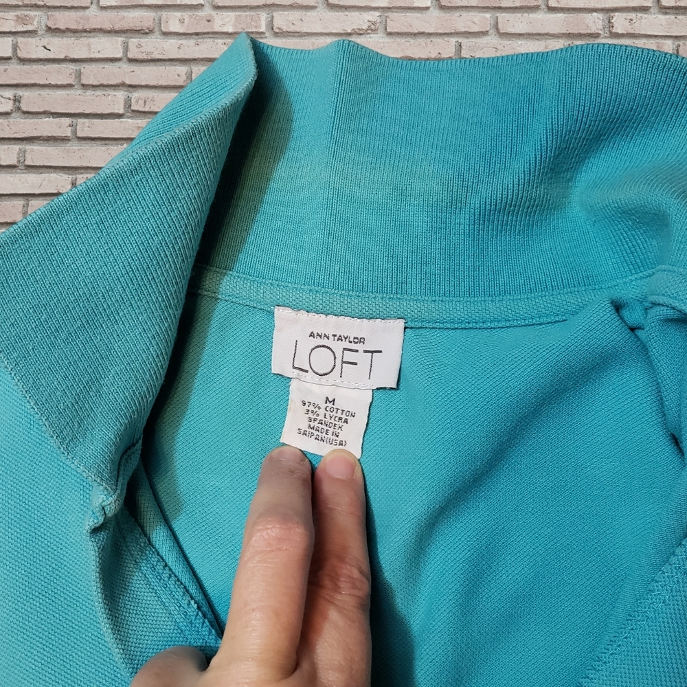 Ann Taylor Loft Knit Aqua Dress - Picture 3 of 7
